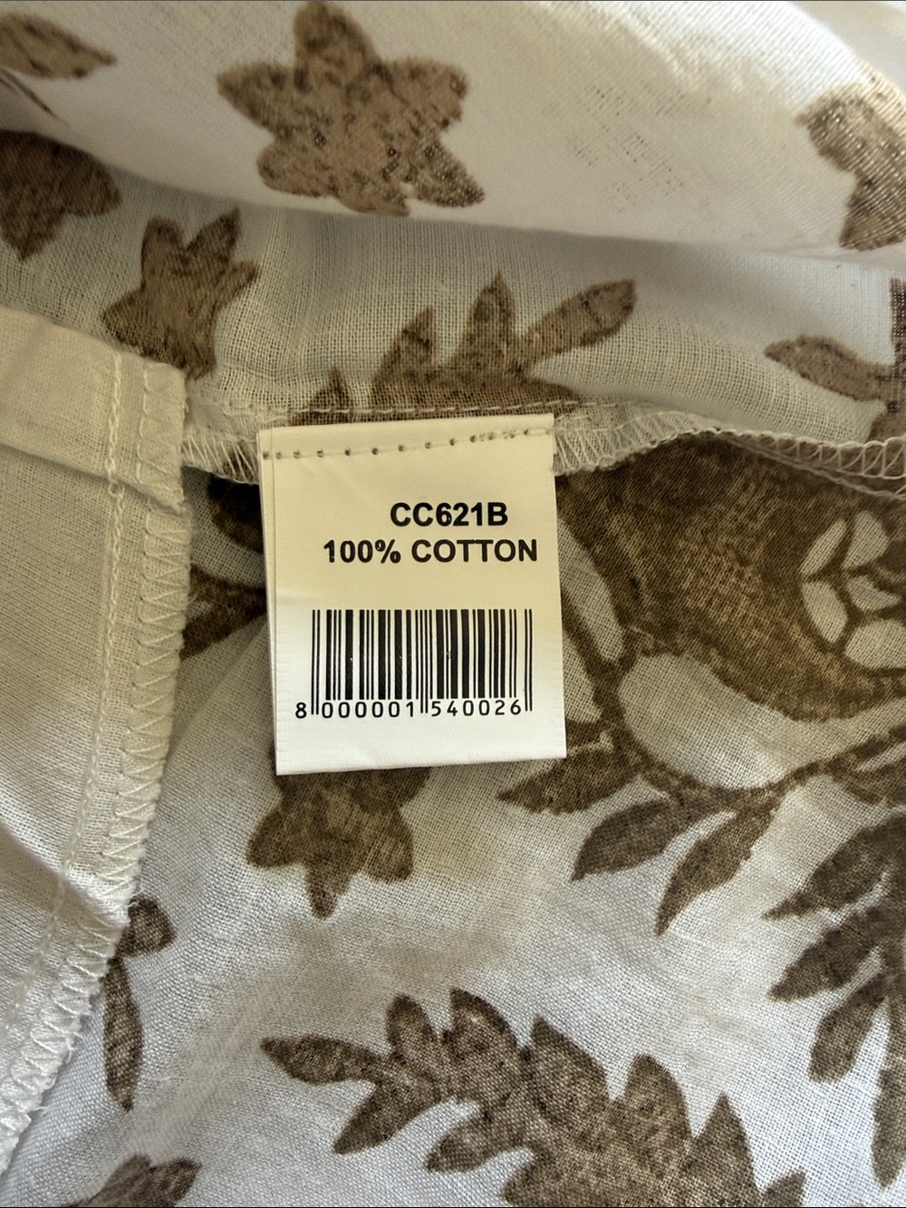 Antica Sartoria by Giacomo Cinque White Midi Dress with Brown Ornamental Print - Picture 4 of 6